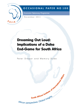 Implications of a Doha End-Game for South Africa