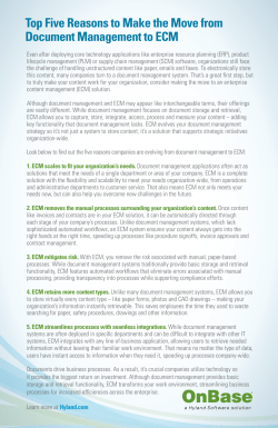Top Five Reasons to Make the Move from Document Management