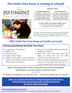 PRDCs Smile Time Team brings oral health care to you!