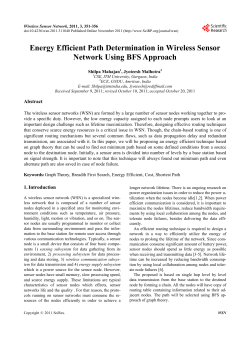 Energy Efficient Path Determination in Wireless Sensor Network