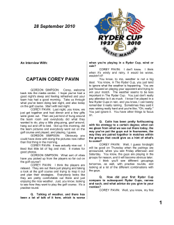 Corey Pavin - RyderCup.com