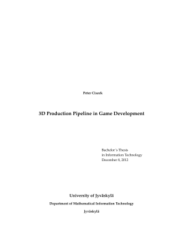 3D Production Pipeline in Game Development