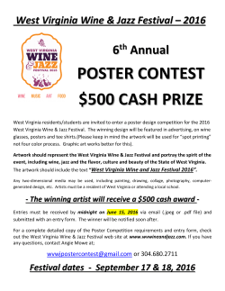 poster contest $500 cash prize - West Virginia Wine and Jazz Festival