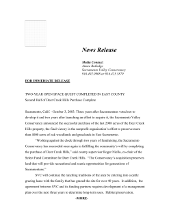 DCH 10-03 Final - Sacramento Valley Conservancy