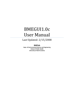 The BMEGUI user`s manual