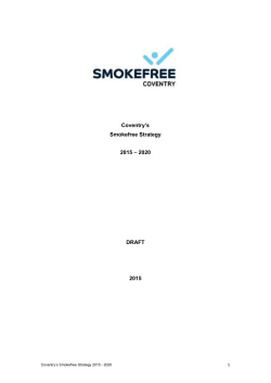 1. Promoting non-smoking as the social norm in Coventry