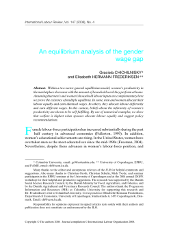 An equilibrium analysis of the gender wage gap