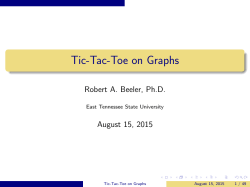 Tic-Tac-Toe on Graphs