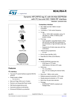 Dynamic NFC/RFID tag IC with 64-Kbit