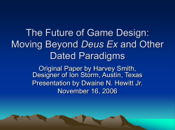 The Future of Game Design