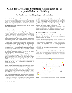 CBR for Dynamic Situation Assessment in an