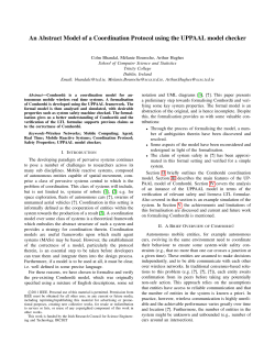 An Abstract Model of a Coordination Protocol using the UPPAAL