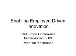Employee driven innovation and the enabling welfare state