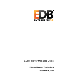 EDB Failover Manager Guide