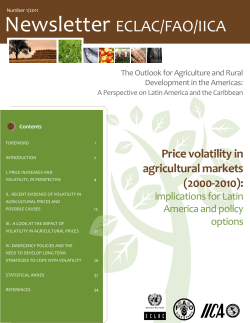 Newsletter ECLAC/FAO/IICA