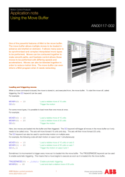 Application note Using the Move Buffer