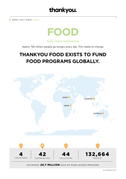 thankyou food exists to fund food programs globally.