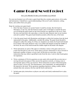 Game Board Novel Project