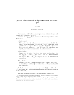 proof of exhaustion by compact sets for R