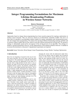 Integer Programming Formulations for Maximum Lifetime