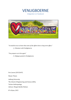 Master Thesis Eva Larsen TANT10
