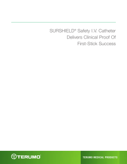 SURSHIELD&reg; Safety I.V. Catheter Delivers Clinical Proof Of First
