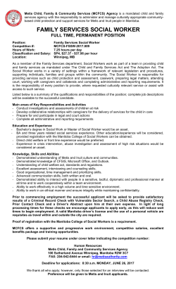 family services social worker - Assiniboine Community College
