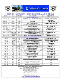 2015-2016 cougar men`s basketball schedule