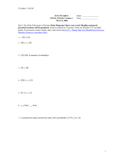 ECO 251 FORMULA LIST