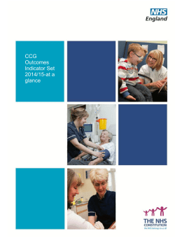 CCG Outcomes Indicator Set 2014/15-at a glance