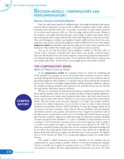 decision models: compensatory and