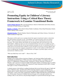 Promoting Equity in Children`s Literacy Instruction