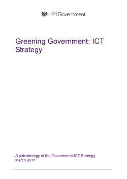Greening Government: ICT Strategy