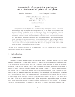 Asymptotic of geometrical navigation on a random set of