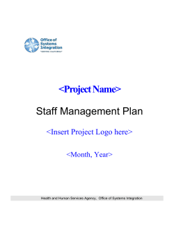Staff Management Plan Template
