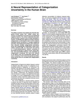 A Neural Representation of Categorization Uncertainty