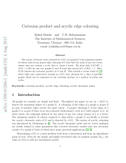 Cartesian Product and Acyclic Edge Colouring