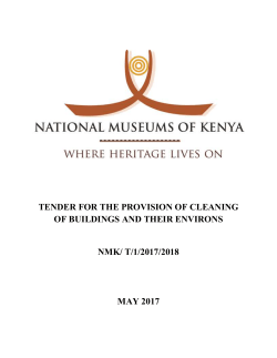 Tender No. NMK/T 7/2017 -2018