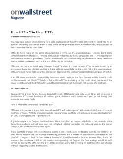 How ETNs Win Over ETFs - Twenty