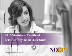 2016 Statistical Profile of Certified Physician Assistants