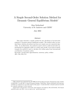 A Simple Second-Order Solution Method for Dynamic General