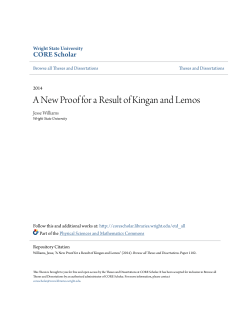 A New Proof for a Result of Kingan and Lemos
