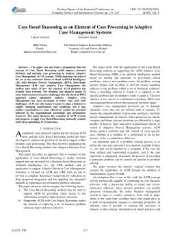 Case Based Reasoning as an improvement of decision making and