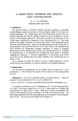 A fixed point theorem for positive k-set contractions