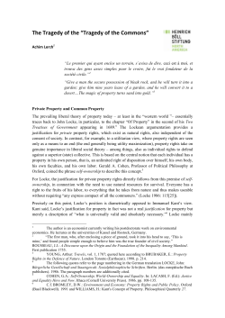 Tragedy of the Commons