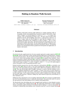 Halting in Random Walk Kernels