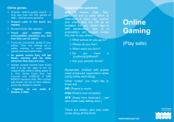 Online GAMES - The Southfield Trust