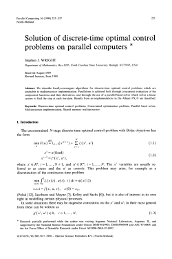 Solution of discrete-time optimal control problems on parallel