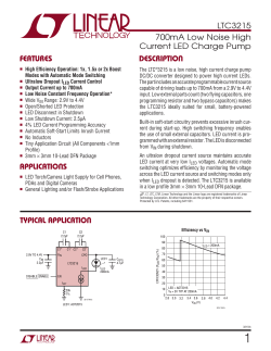 LTC3215 - 700mA Low Noise High Current LED Charge Pump