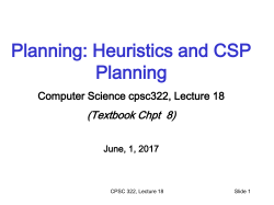 Heuristics and CSP Planning